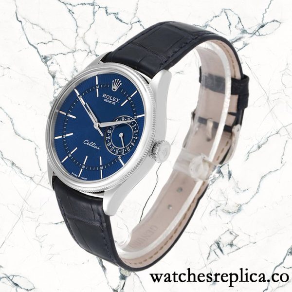 Rolex Cellini 39mm m50519-0011 Men's Automatic Blue Dial - Image 3