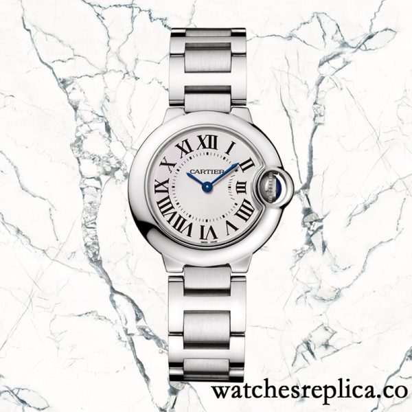 Cartier Ballon Bleu Ladies W69010Z4 Around 10mm Silver White Dial